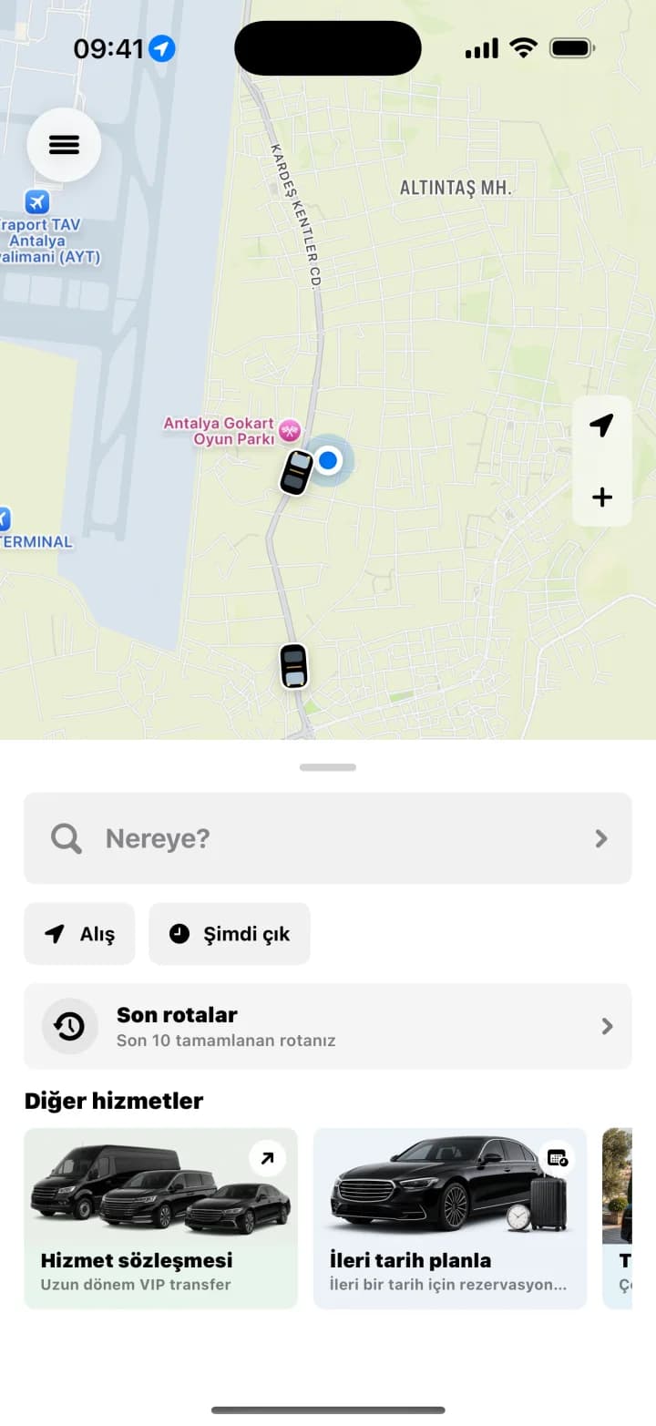 Bookvion rider app home screen