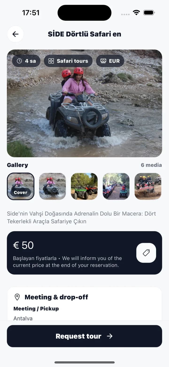 Tülekler mobile tour detail