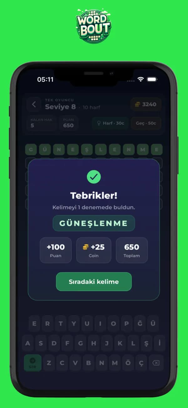 Wordbout solo word puzzle